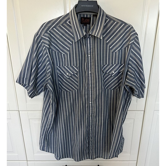 Ely Plains Other - Plains Western Shirt Mens XLarge ~ Pearl Snap Short Sleeve Cowboy